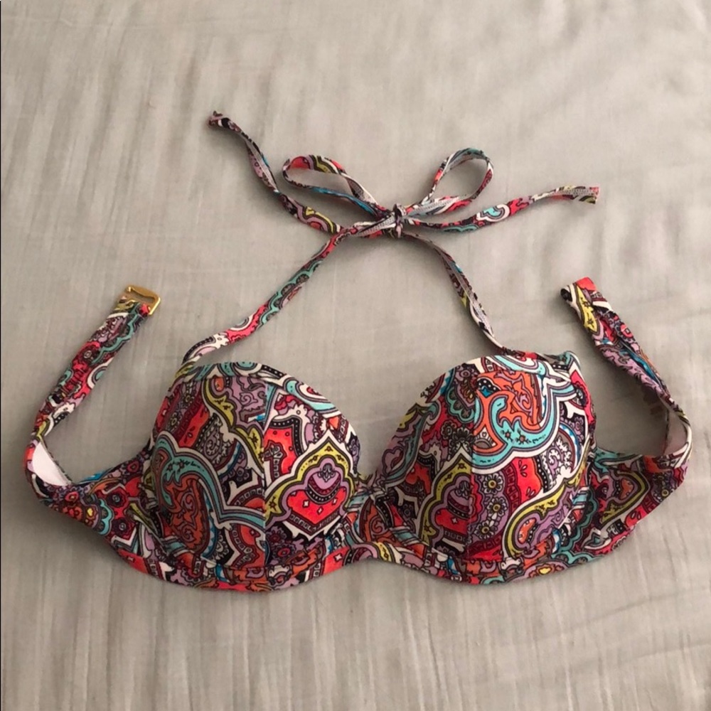 Victoria's Secret Pushup Paisley Bikini Top 34B